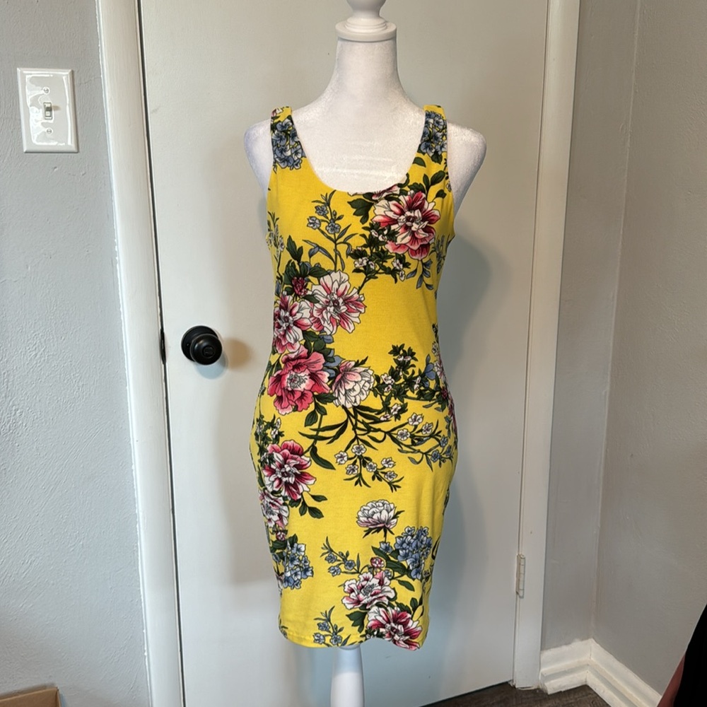 Yellow with floral print